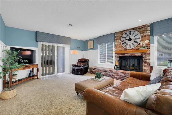 a room with furniture
