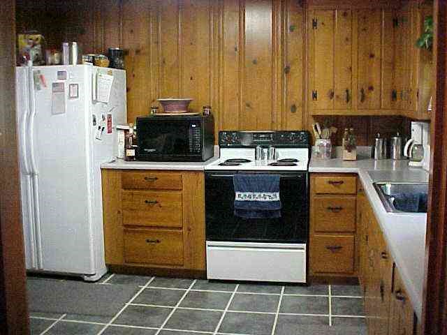 6648 Riverview Road Thomson, IL 61285 - Photo 3 of 8 a kitchen with a stove and a refrigerator