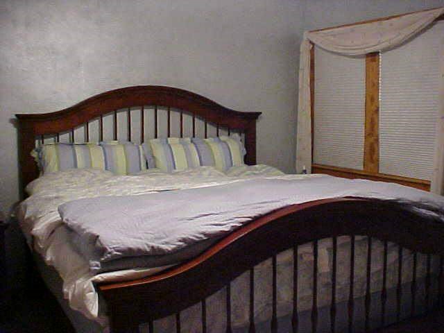 6648 Riverview Road Thomson, IL 61285 - Photo 4 of 8 a bedroom with a bed and wooden floor