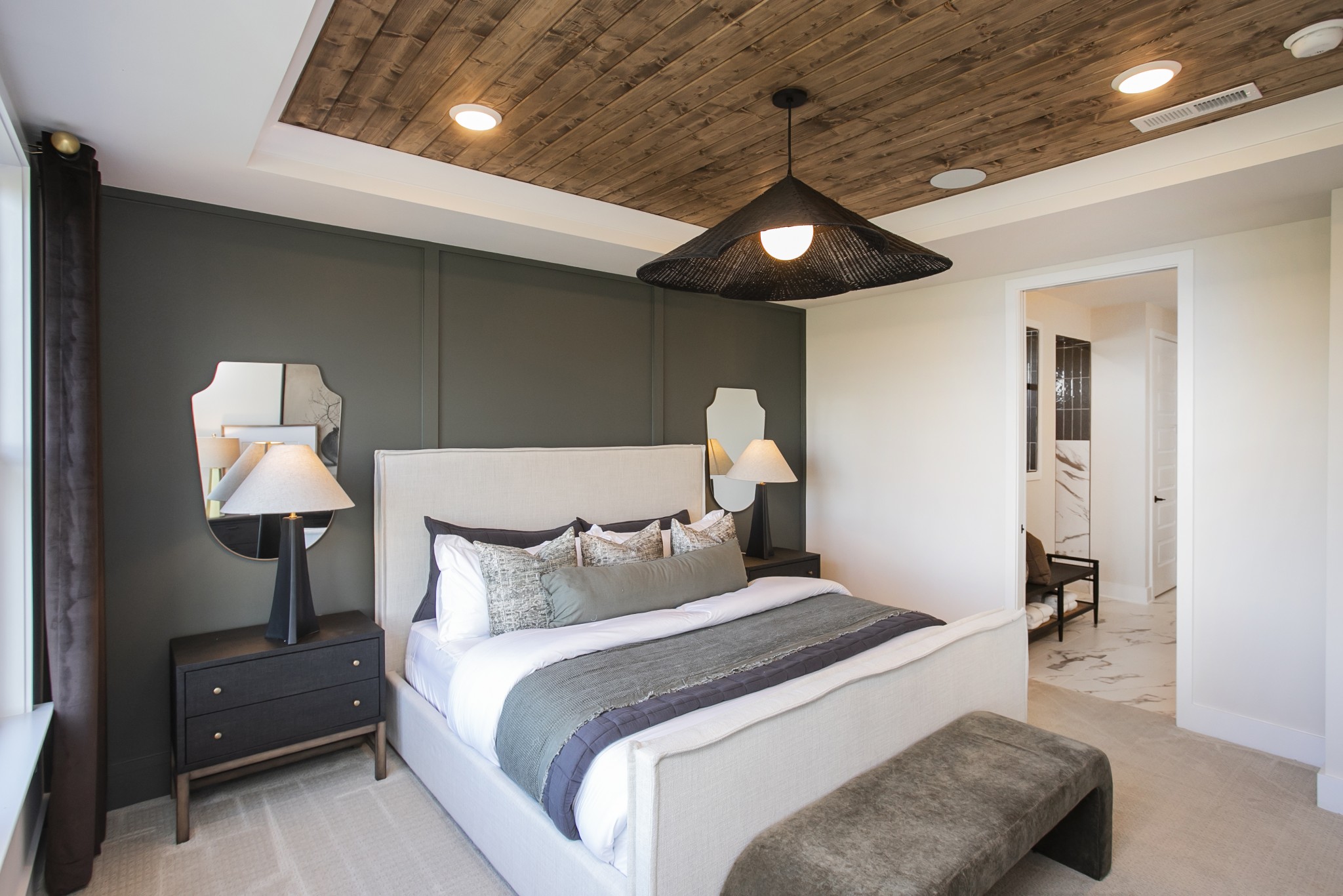 19 Pinnacles Lane Lebanon, TN 37090 - Photo 26 of 50 a bedroom with bed and a chandelier