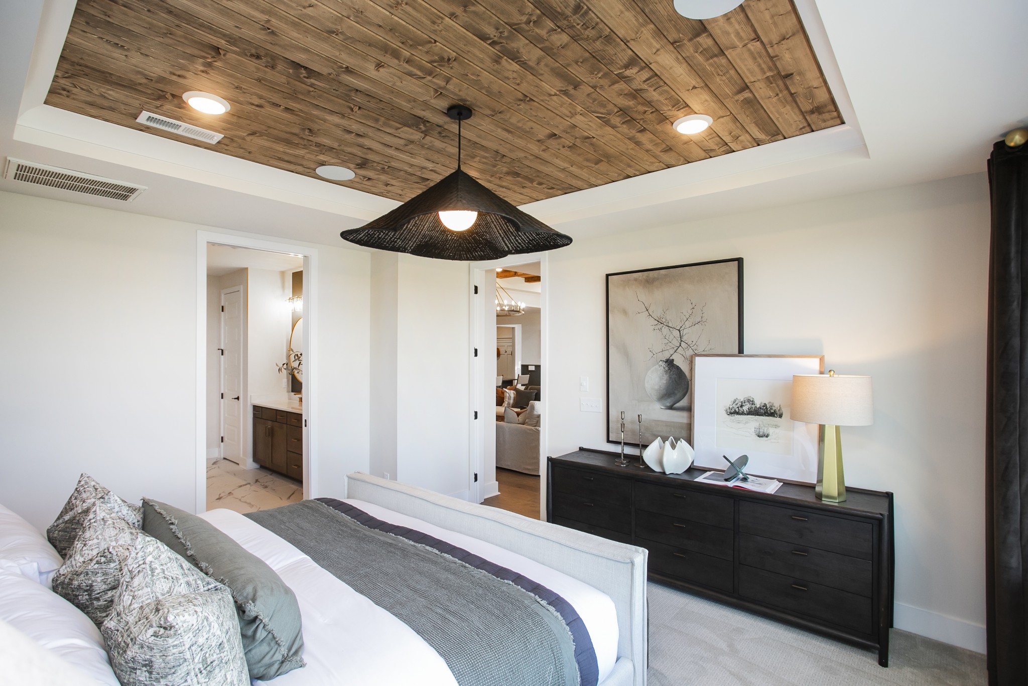 19 Pinnacles Lane Lebanon, TN 37090 - Photo 27 of 50 a bedroom with a bed and a chandelier