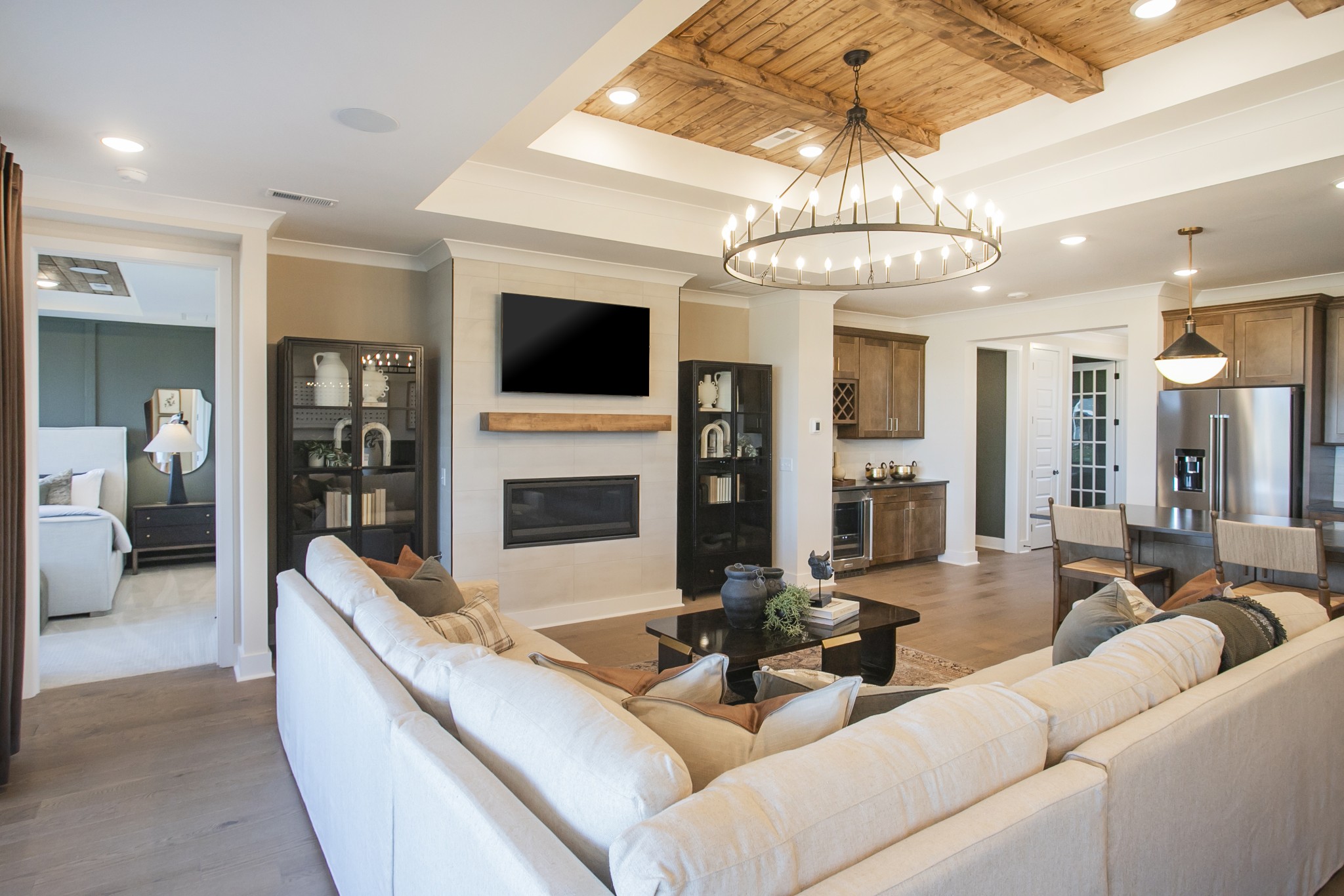 19 Pinnacles Lane Lebanon, TN 37090 - Photo 35 of 50 a living room with fireplace furniture and a flat screen tv