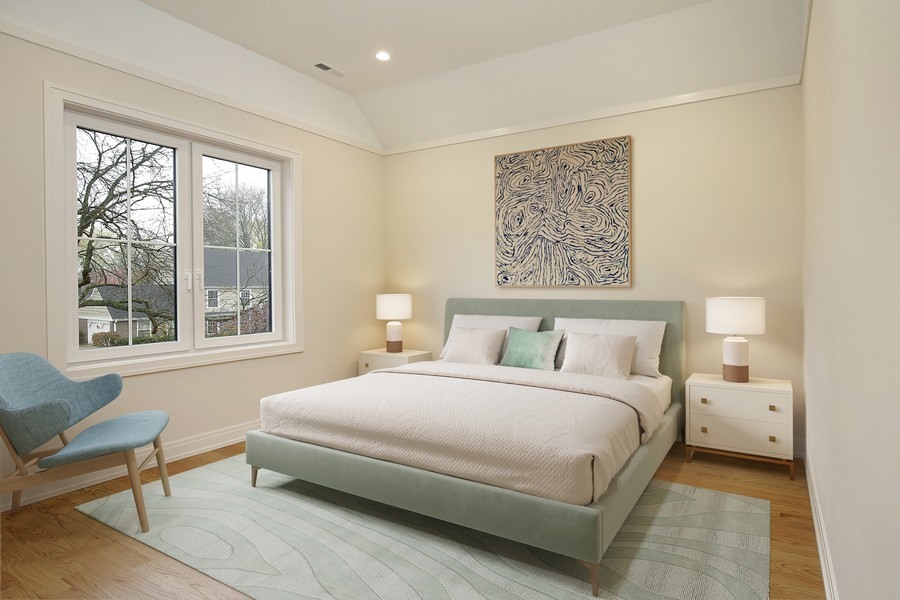 4032 Picardy Drive Northbrook, IL 60062 - Photo 19 of 38 a bedroom with a bed and a large window