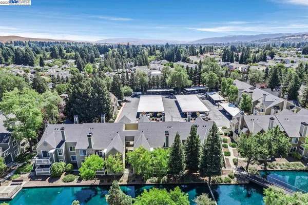 an aerial view of multiple house