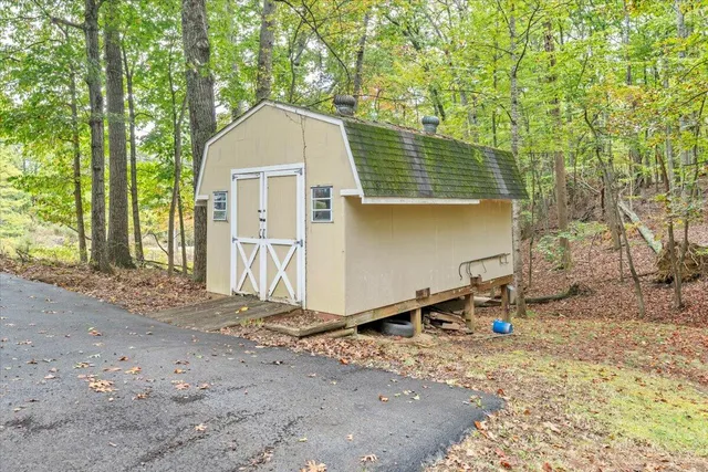 a house view with a garden space