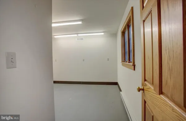 an empty room with closet