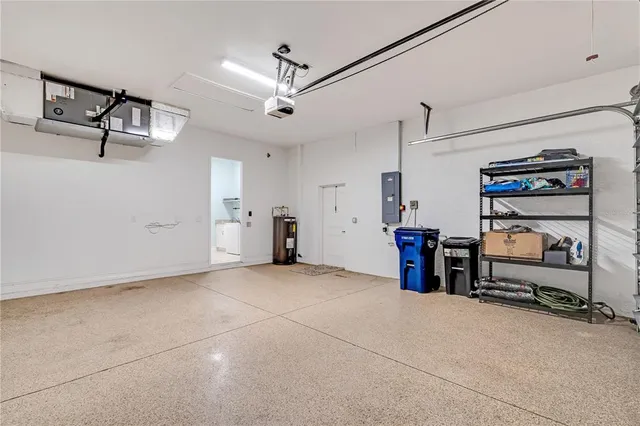 a view of empty room with ceiling fan