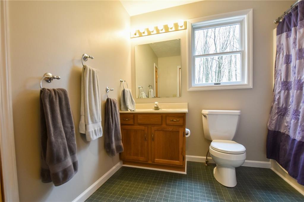 542 Fisher Road Cabot, PA 16023 - Photo 14 of 23 a bathroom with a sink a toilet and a mirror
