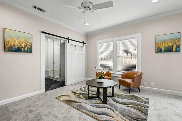 a bathroom with a granite countertop sink a mirror and a shower