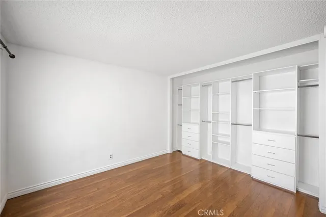 wooden floor and cabinet in a room