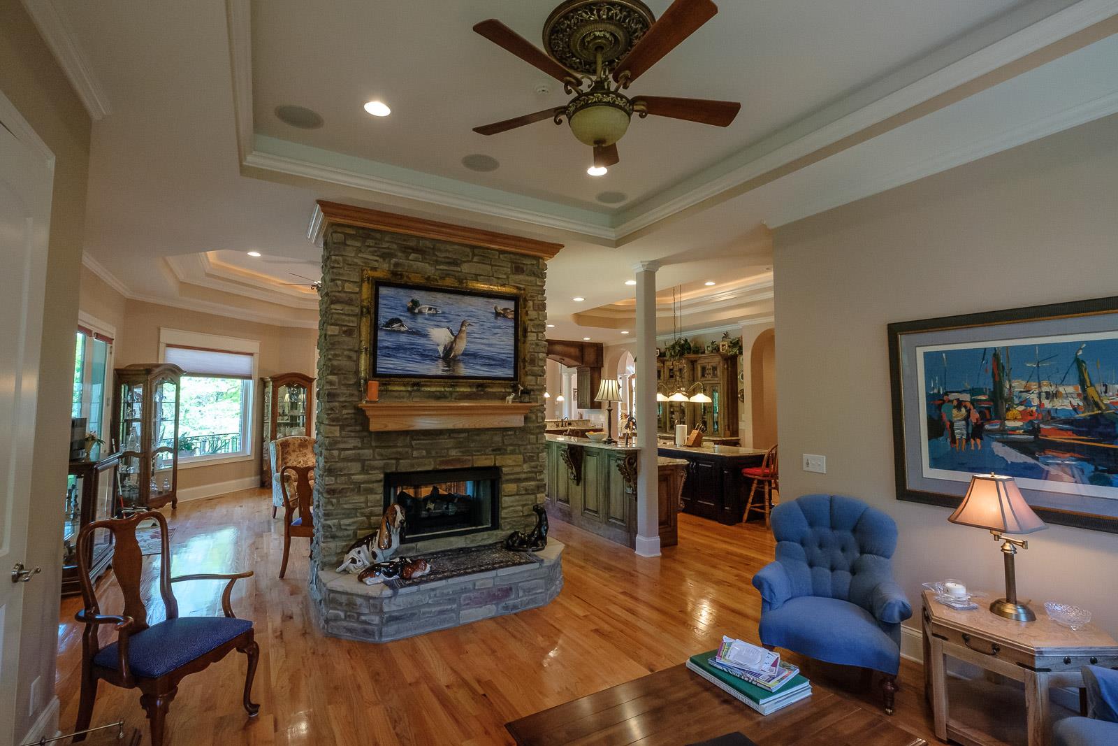 247 Canoe Branch Road Lebanon, TN 37087 - Photo 17 of 30 a living room with furniture a flat screen tv and a fireplace