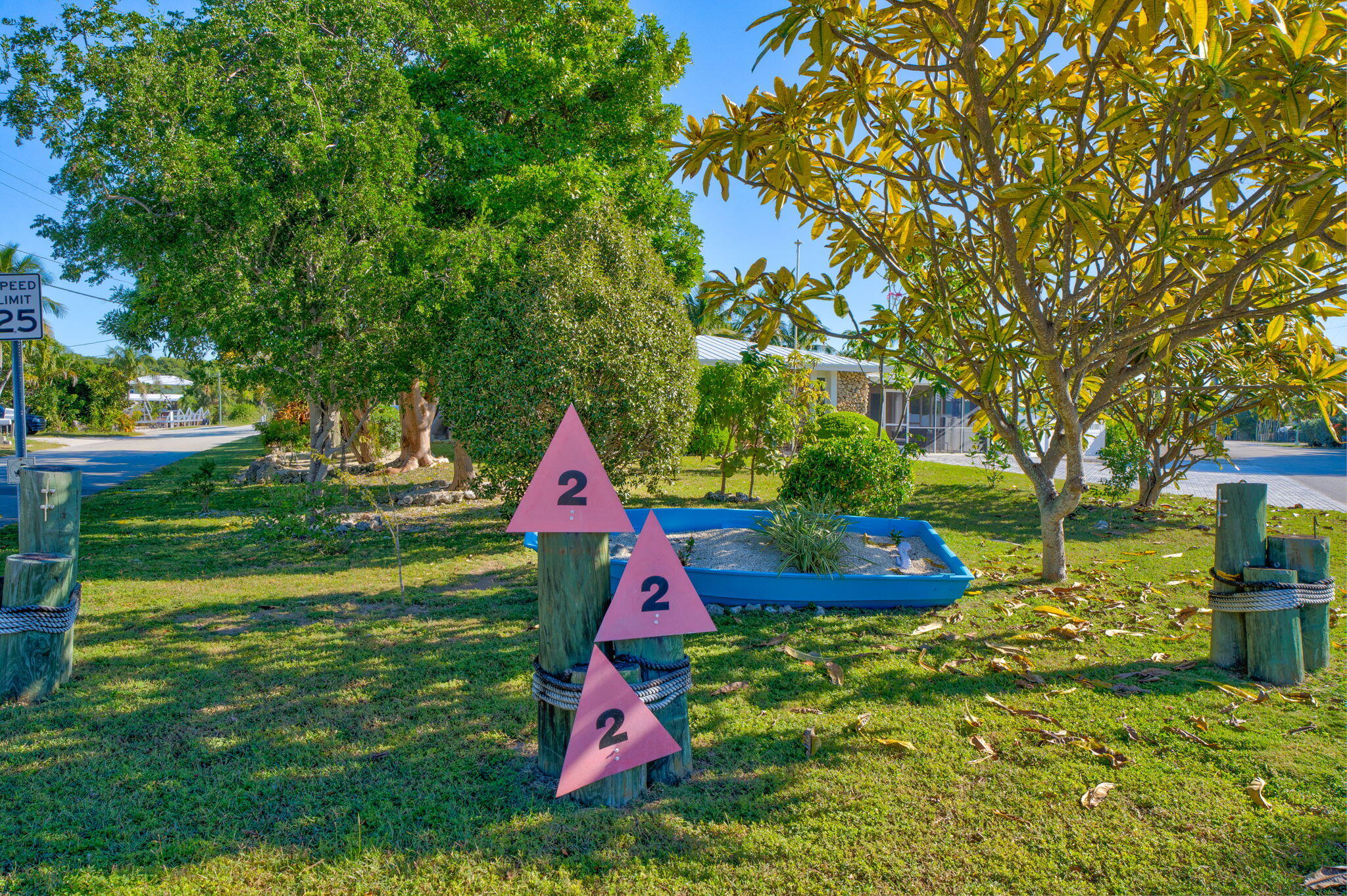 222 2nd Road Key Largo, FL 33037 - Photo 27 of 43 a view of yard with swimming pool and green space