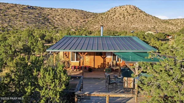 an outdoor space with patio