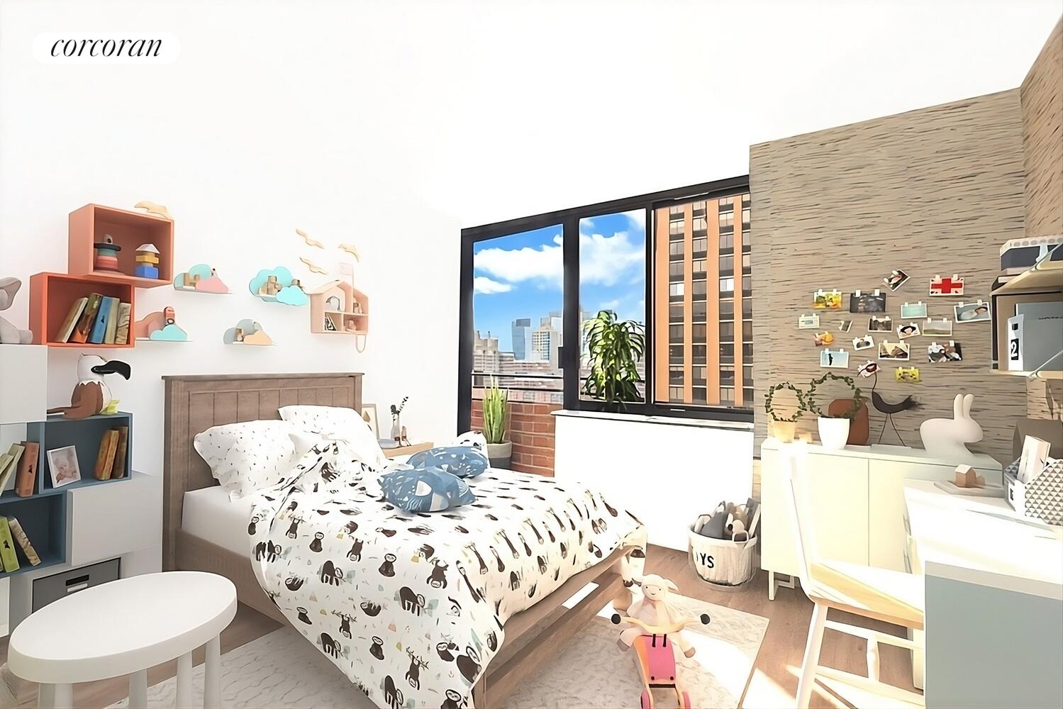 1991 Broadway, Unit 21A Manhattan, NY 10023 - Photo 8 of 13 a bed room with a bed and a couch