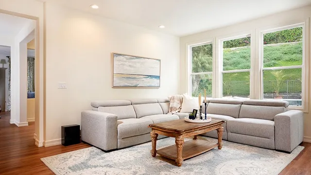 a view of a city with mountains in the background