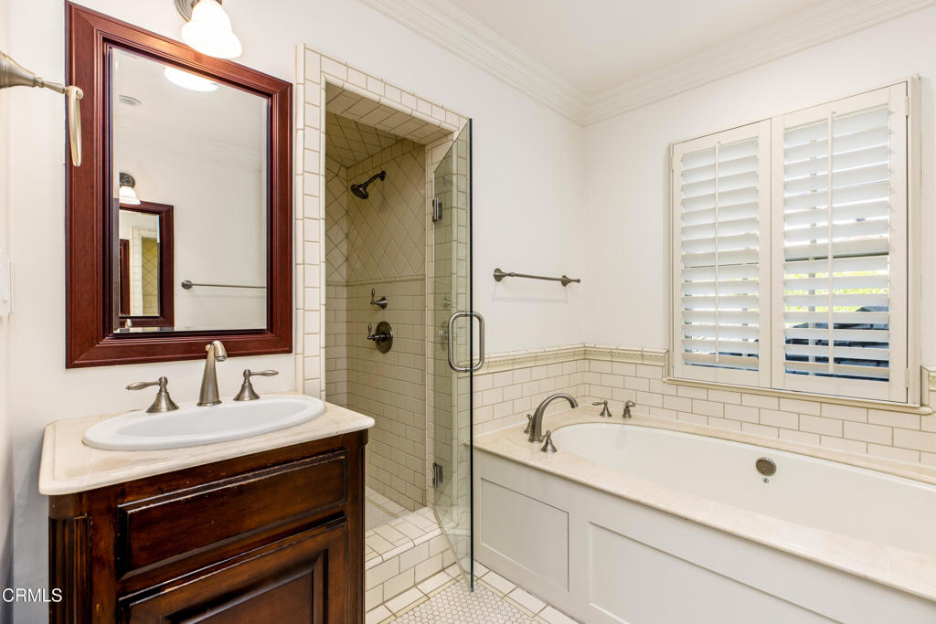 1184 Arden Road Pasadena, CA 91106 - Photo 28 of 62 a bathroom with a bathtub and a sink