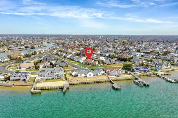 aerial view of a yard