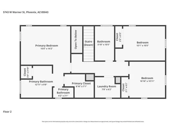 $2,205 | 5743 West Warner Street, Phoenix, AZ 85043