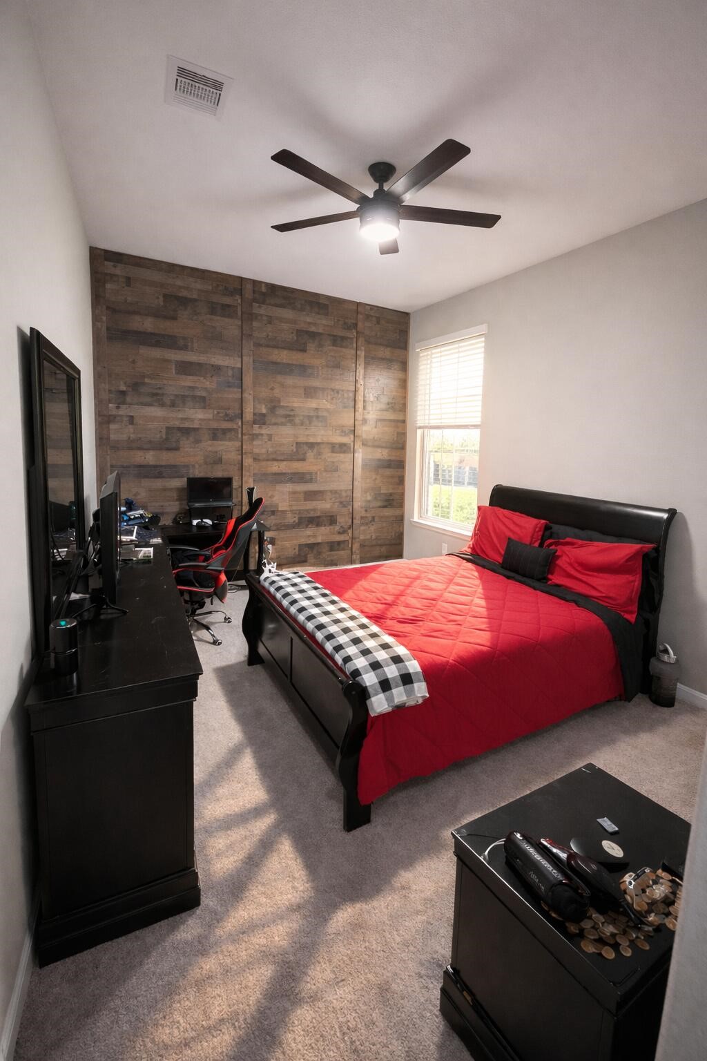 4334 Redford Valley Road Rosharon, TX 77583 - Photo 16 of 44 a bedroom with a bed dresser and window