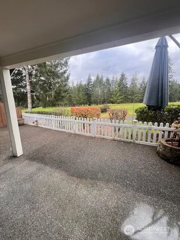 a view of a golf course with a garden