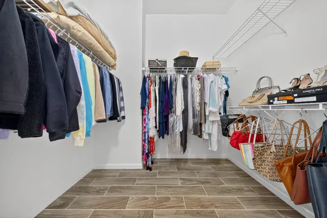 a view of a swimming pool with lounge chair