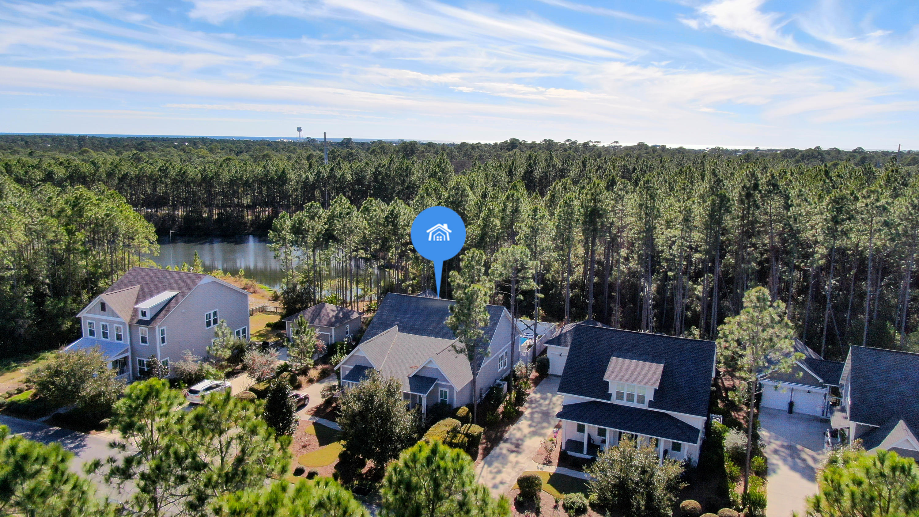 399 Medley Street Watersound, FL 32461 - Photo 30 of 30 aerial view of a house with a garden