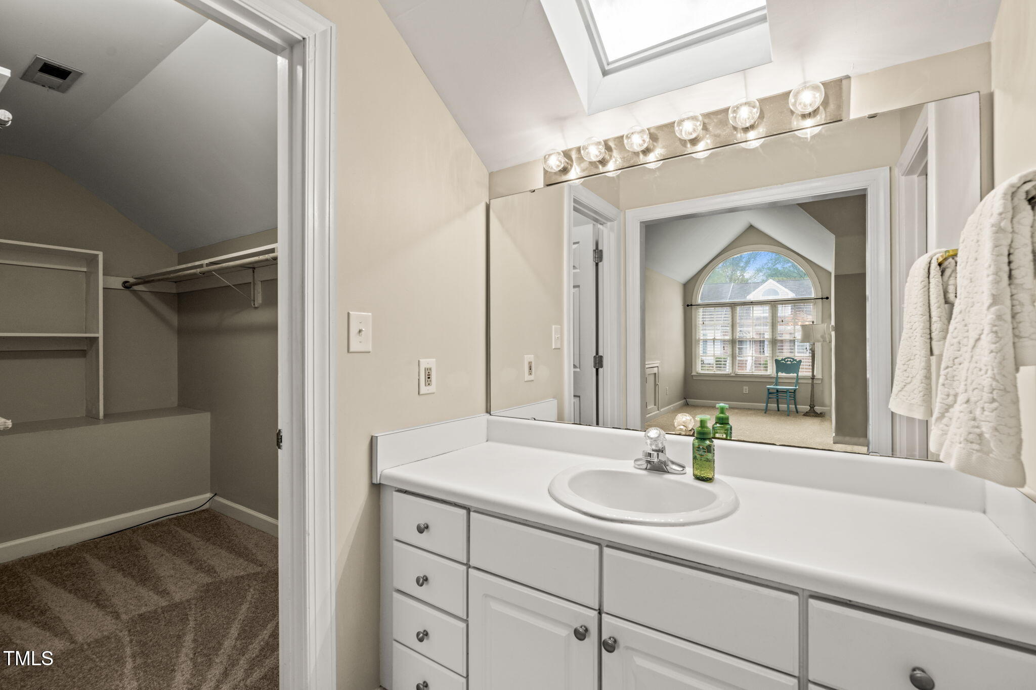 2102 Trailridge Court Raleigh, NC 27603 - Photo 23 of 28 a bathroom with a sink and a mirror