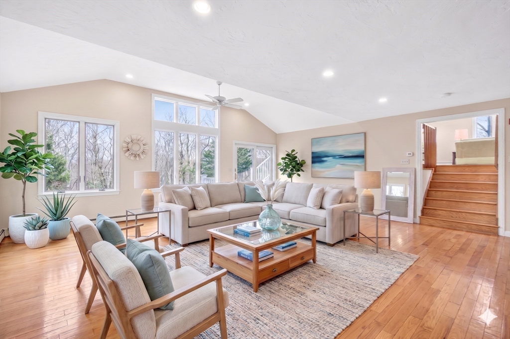 32 Howe Road Cohasset, MA 02025 - Photo 6 of 25 a living room with furniture wooden floor and a potted plant