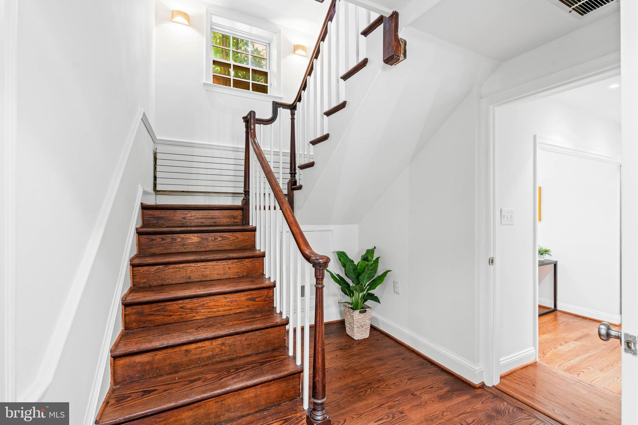 1406 34th Street Northwest Washington, DC 20007 - Photo 4 of 45 a view of entryway and hall with wooden floor