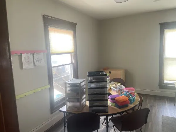 a room with furniture and window