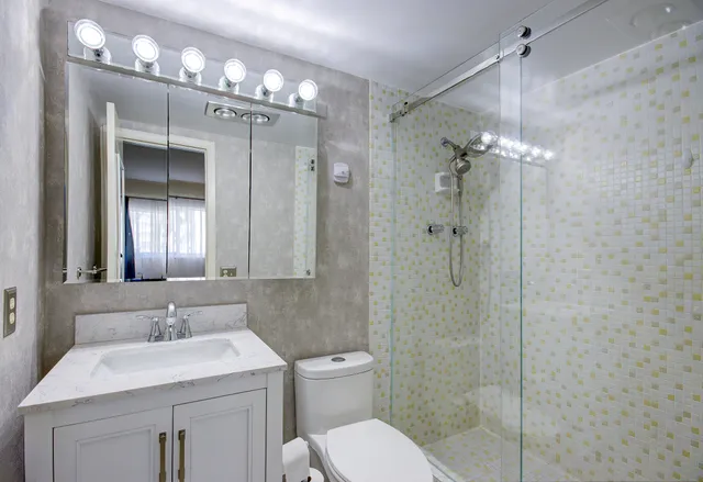 a large building with a street