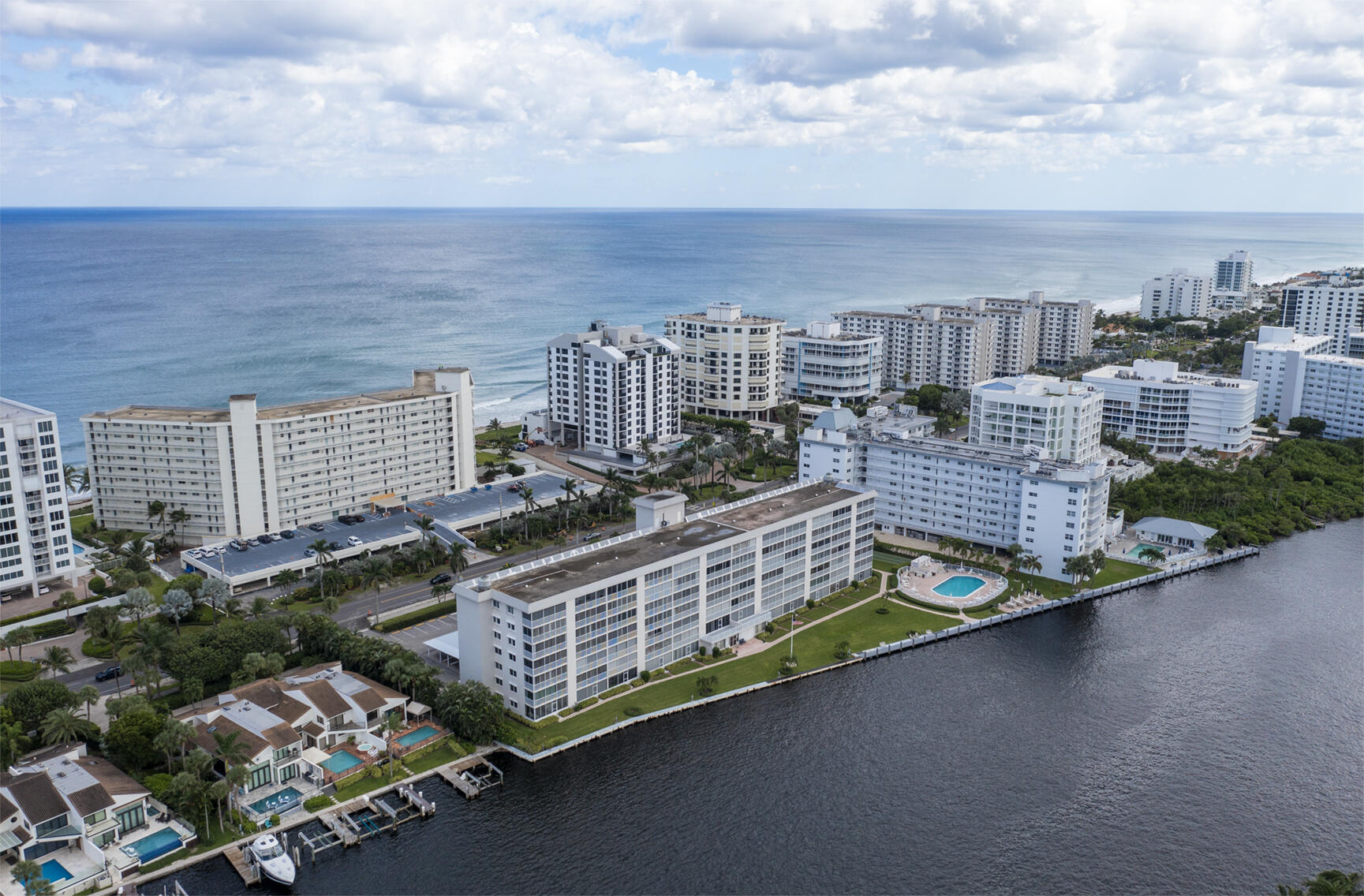 3100 South Ocean Boulevard, Unit 216 Highland Beach, FL 33487 - Photo 30 of 34 a view of a balcony with city