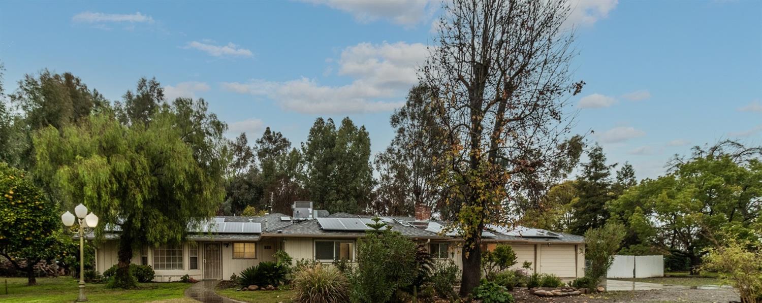 1783 North De Wolf Avenue Clovis, CA 93619 - Photo 3 of 39 a view of a white house with a big yard and potted plants and trees