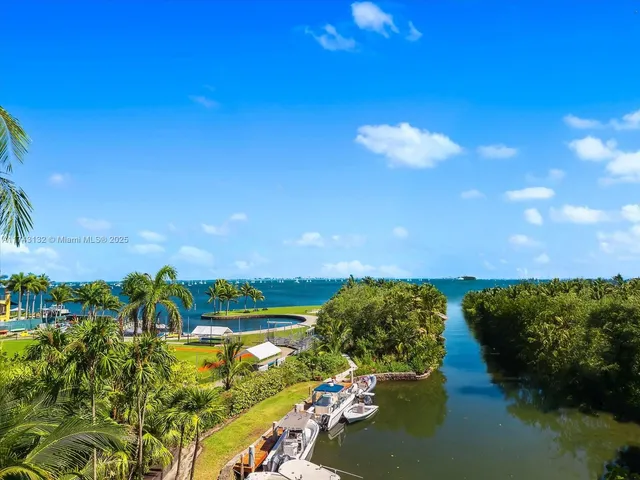 a view of a lake with a houses