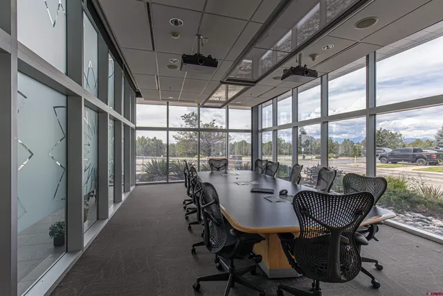 a view of empty room with windows