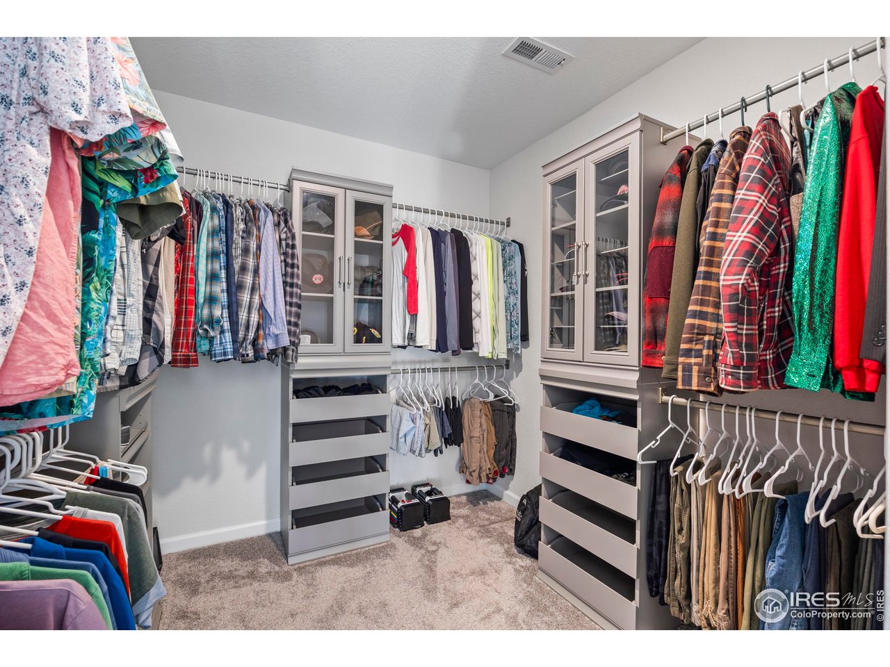 951 Rustling Street Windsor, CO 80550 - Photo 18 of 47 a view of walk in closet with clothes and shoes