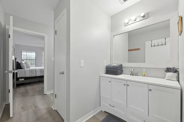a bathroom with a sink and a toilet