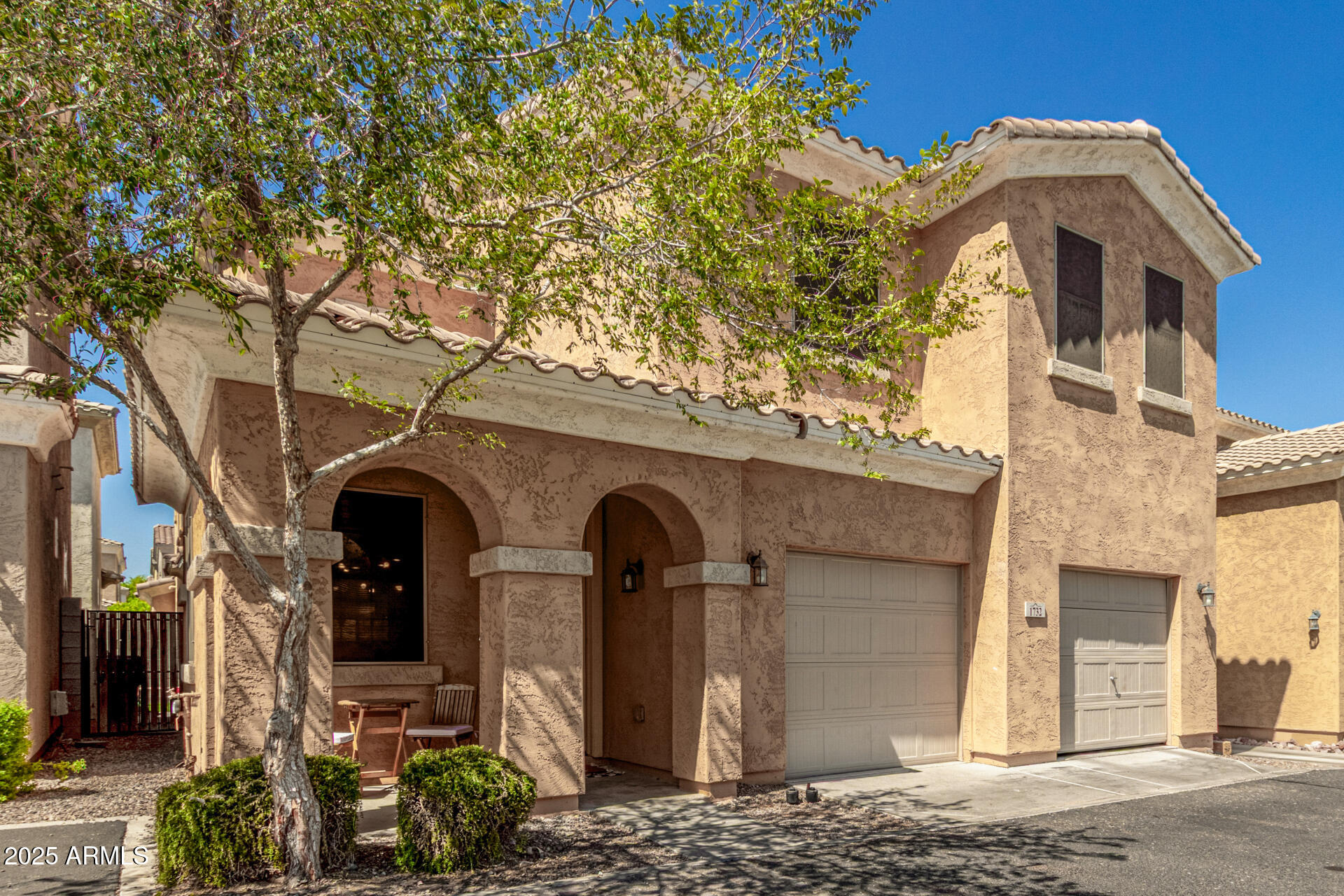 a front view of a house