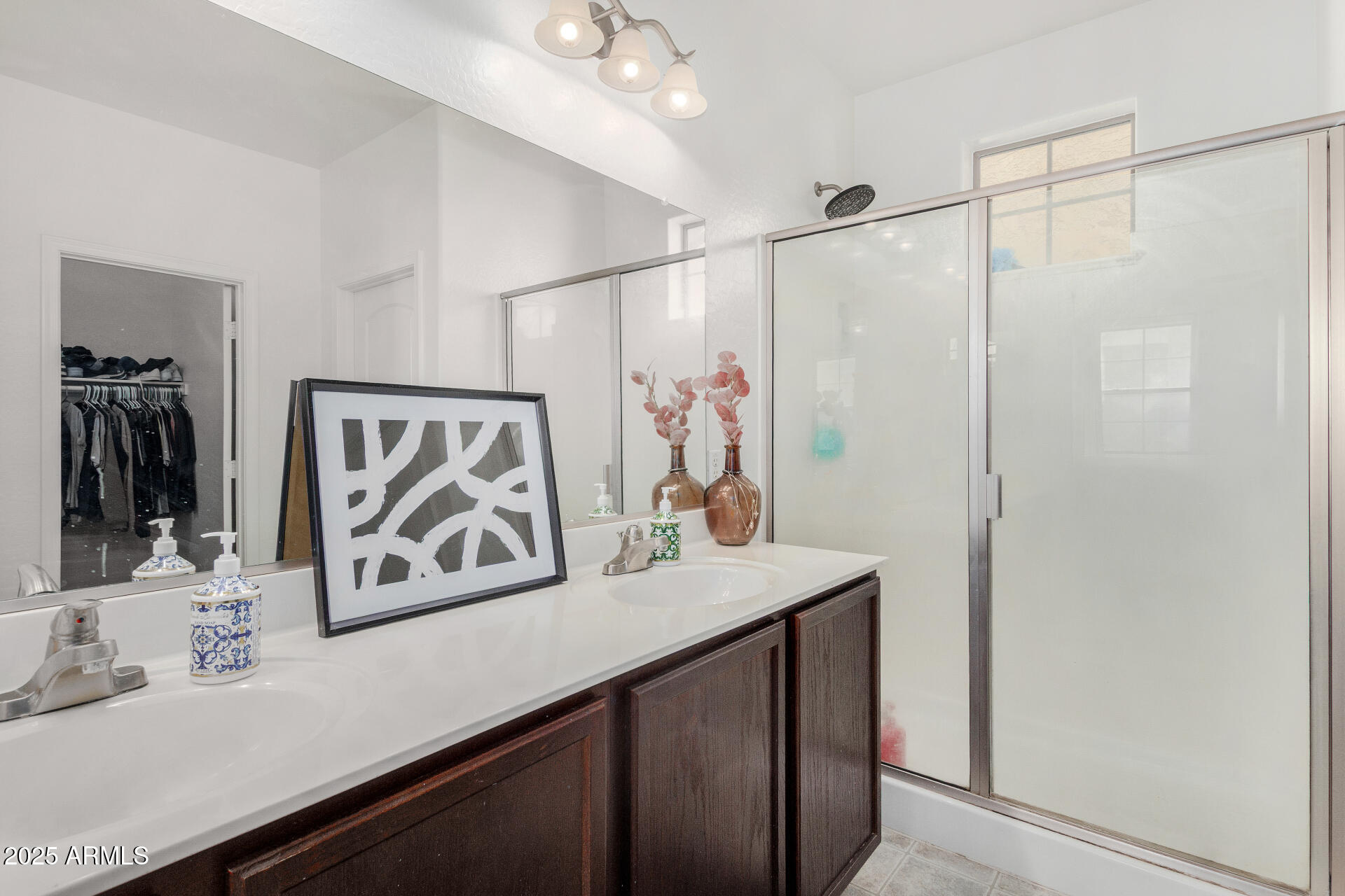 1732 South Desert View Place Apache Junction, AZ 85120 - Photo 8 of 15 a bathroom with a sink mirror and a shower