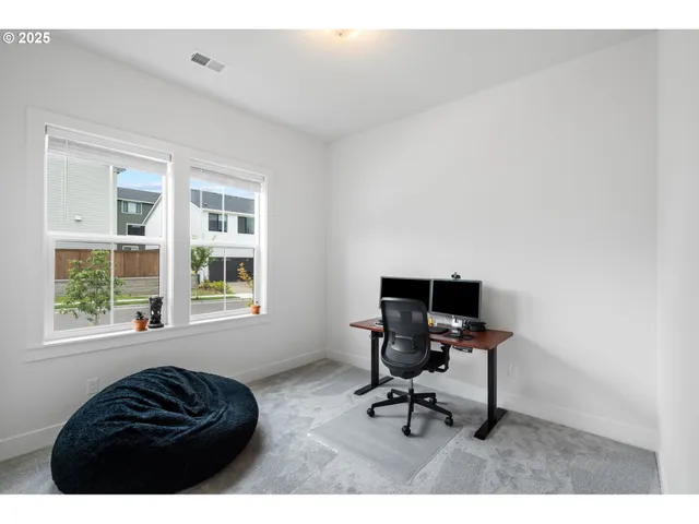 a view of workspace and a window