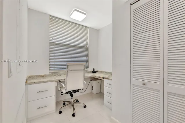 a view of a workspace with a window