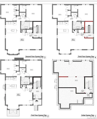 an aerial view of residential house with outdoor space and trees all around