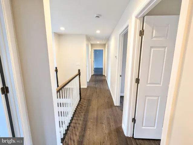 a view of wooden staircase