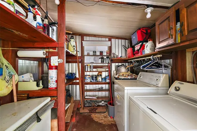a view of storage and utility room