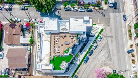 an aerial view of multiple house