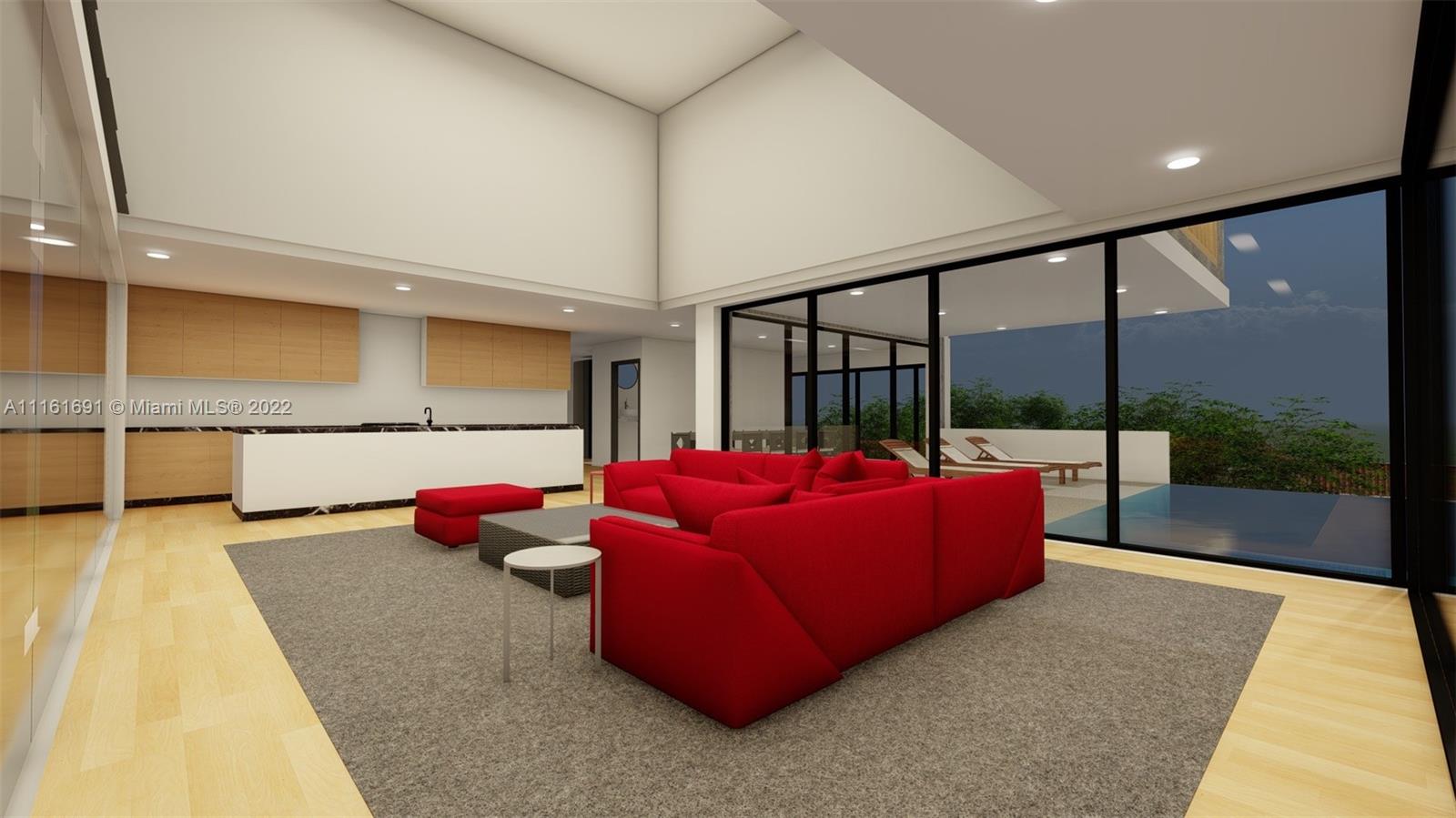 1445 Bay Road Miami Beach, FL 33139 - Photo 8 of 11 a living room with furniture a rug and a large window