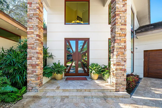 a view of a entryway door of the house