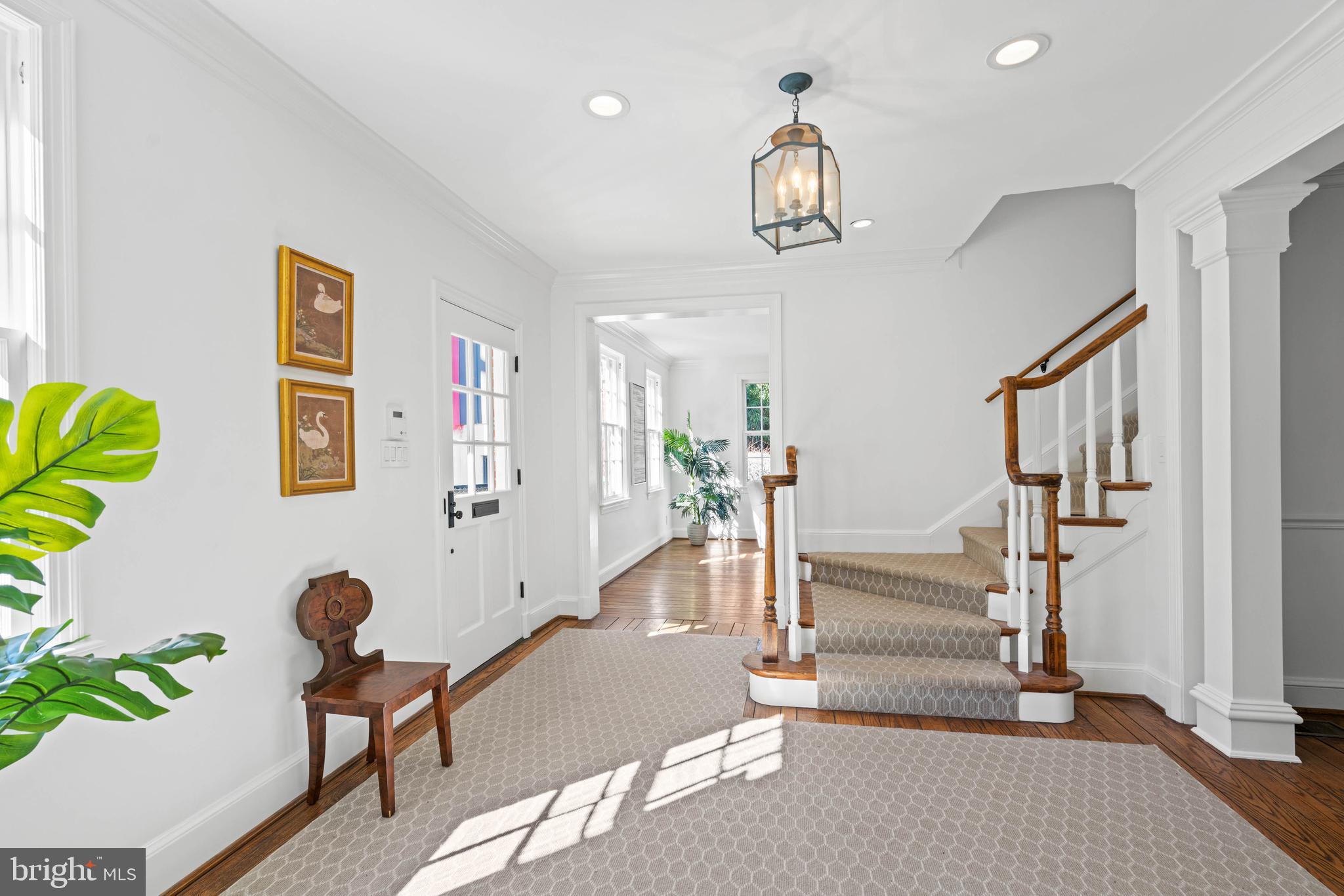 3549 Springland Lane Northwest Washington, DC 20008 - Photo 4 of 47 a view of entryway and livingroom with wooden floor