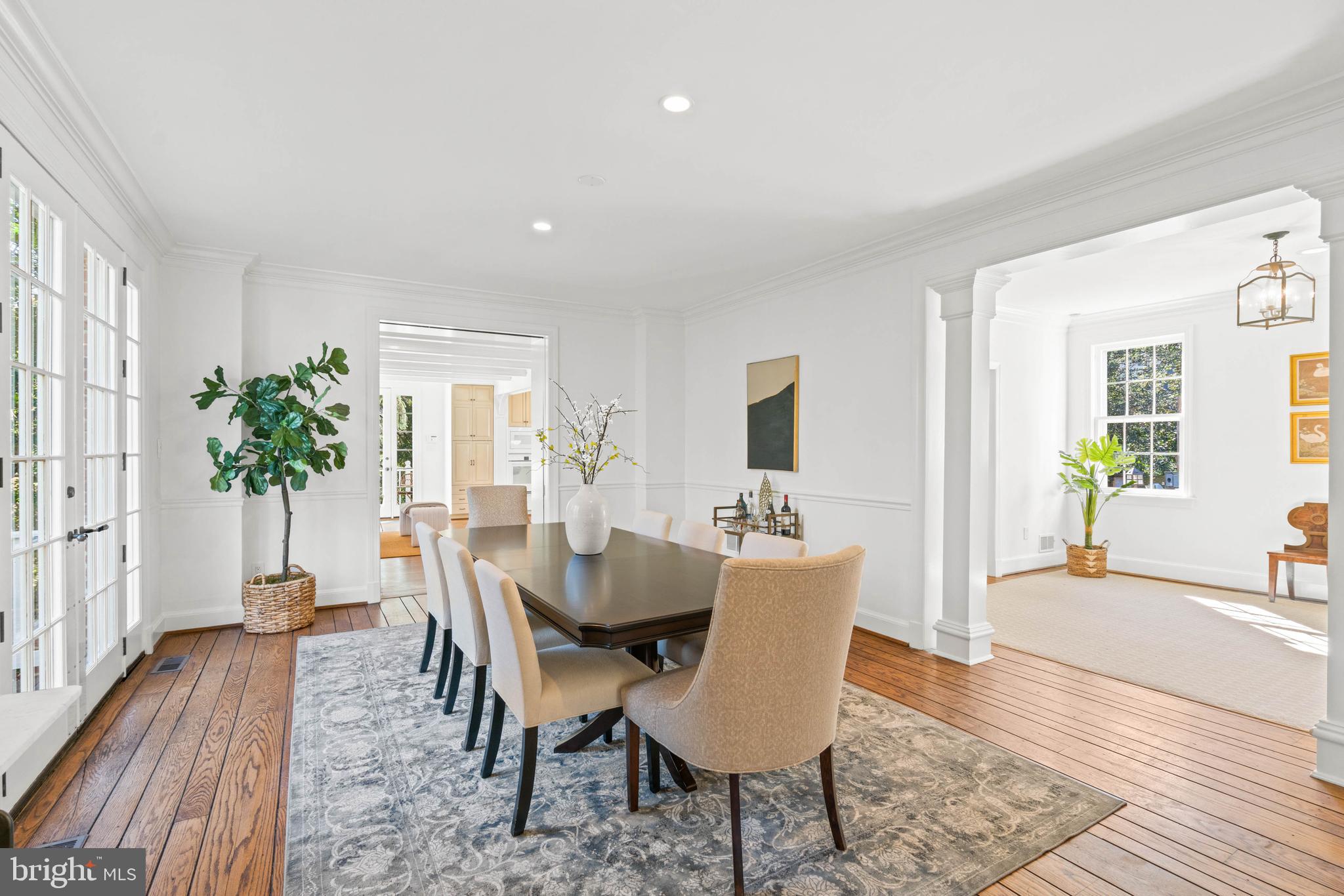 3549 Springland Lane Northwest Washington, DC 20008 - Photo 9 of 47 a view of a dining room with furniture and wooden floor
