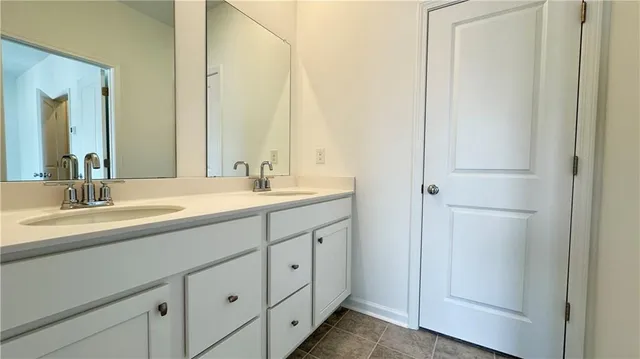a view of a porch with wooden floor